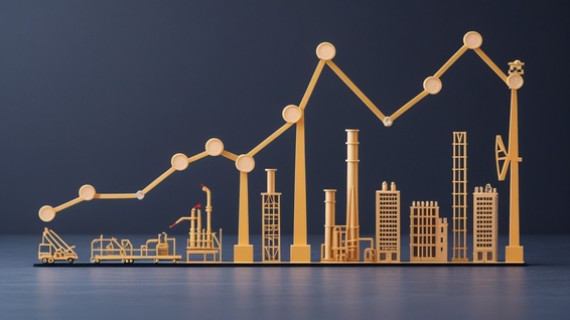 Диаграмма, демонстрирующая рост индекса B2B производств в 2025 г.